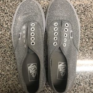 Sparkley Silver Ankle Vans (offers welcome)